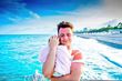 Rocco war mit Amelia am Meer