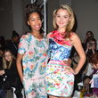 Amber Atherton trug die bunte Robe bei der Fashion Week