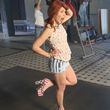 Lisa Wohlgemuth drehte in hohen Schuhen