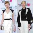 Michelle Williams und Tilda Swinton setzen auf einen kontrastreichen Look