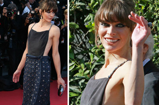 Milla Jovovich ließ in Cannes tief blicken