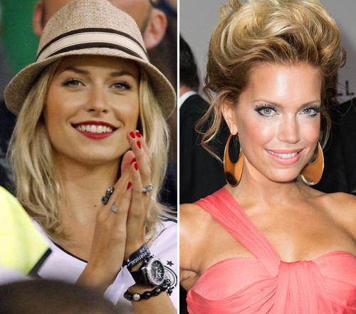Lena Gercke und Sylvie van der Vaart werden heute Abend bei der EM die Daumen drücken Lena Gercke und Sylvie van der Vaart werden heute Abend bei der EM die Daumen drücken