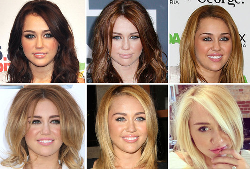 Miley Cyrus hat eine auffällige Haarfarben-Entwicklung durchgemacht Miley Cyrus hat eine auffällige Haarfarben-Entwicklung durchgemacht