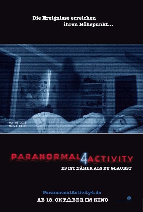 Paranormal Activity 4 startet am 18. Oktober im Kino Paranormal Activity 4 startet am 18. Oktober im Kino