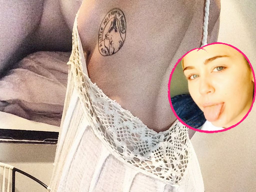 Miley cyrus side boob pic