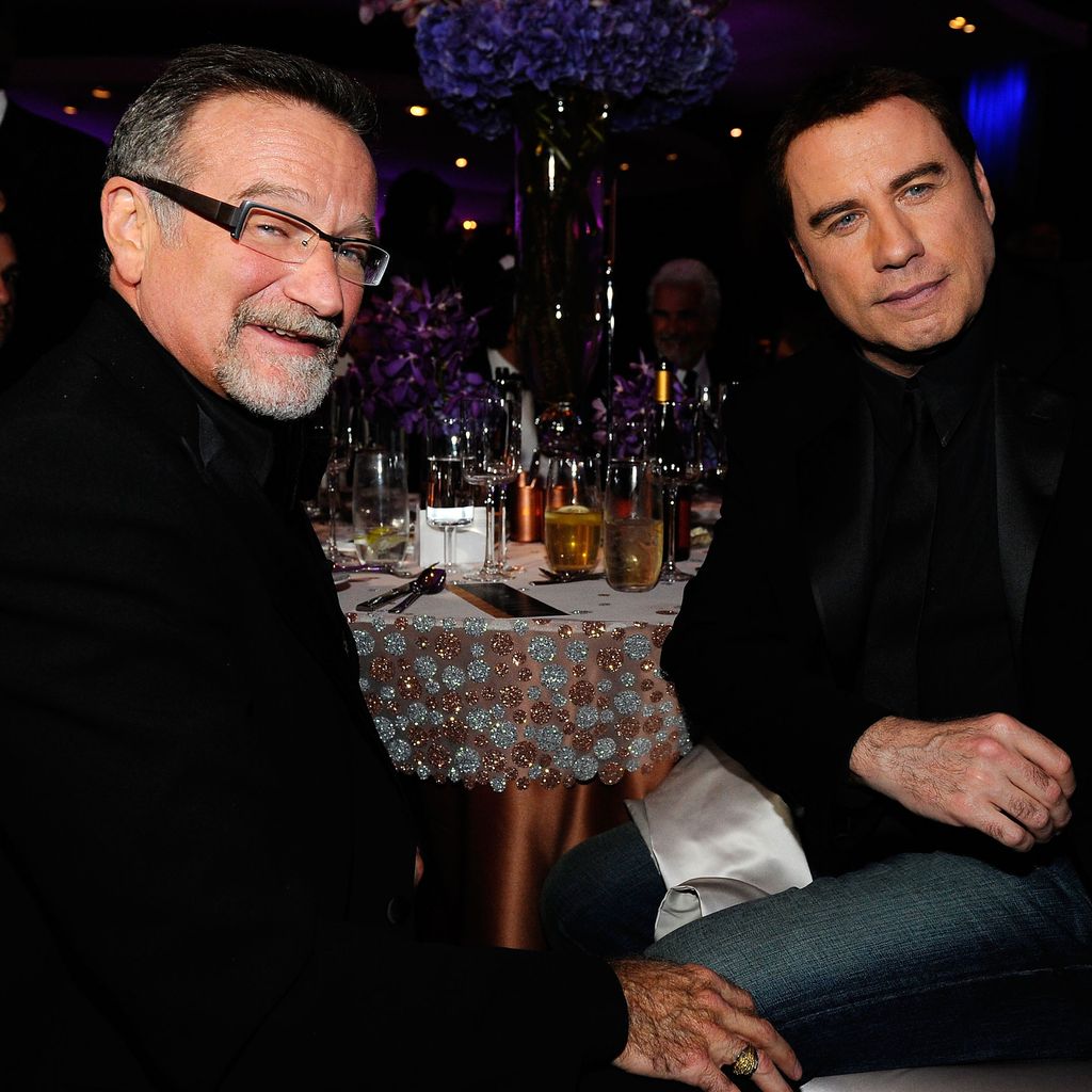 Robin Williams und John Travolta im März 2010 in Hollywood