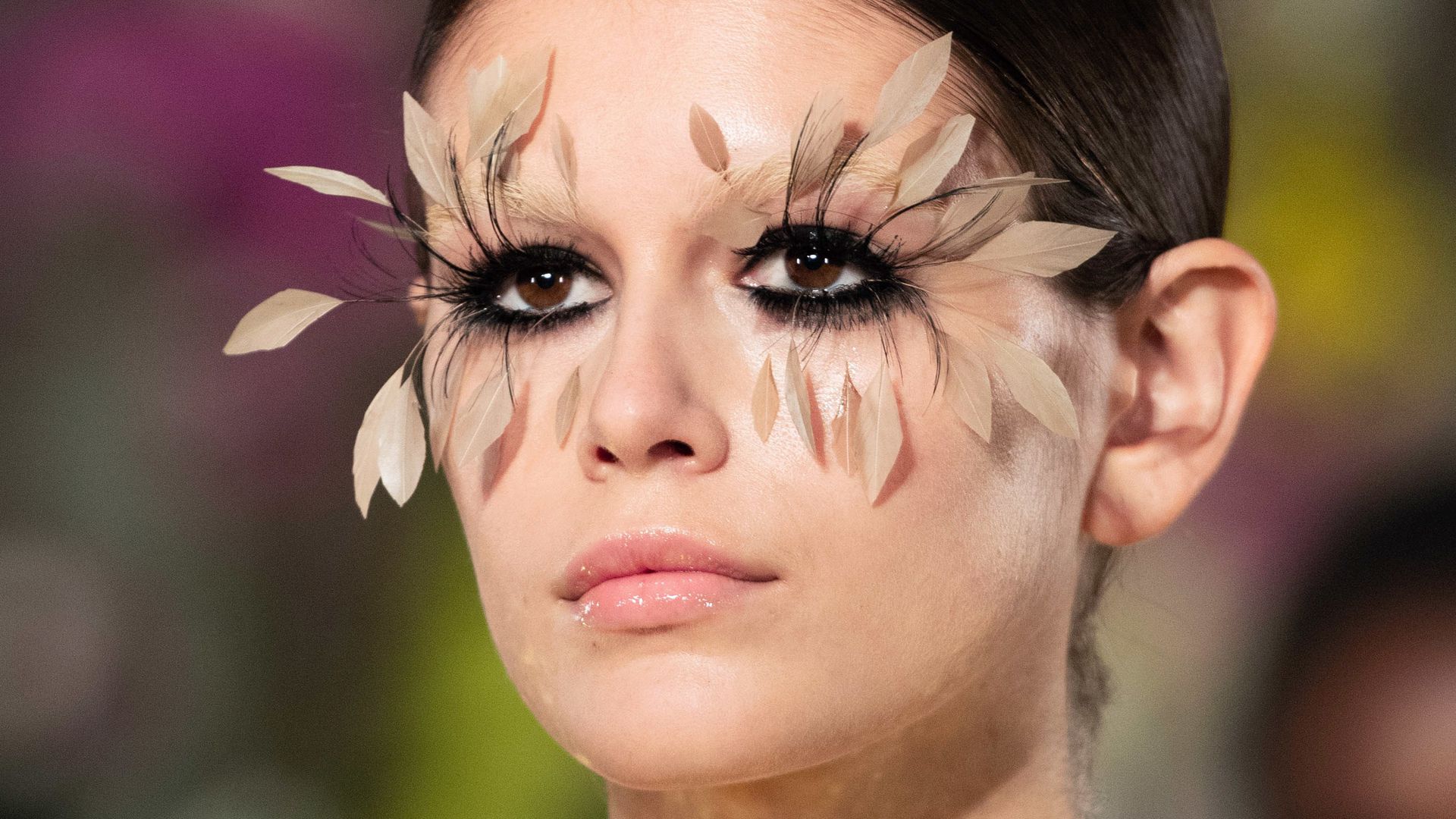 Federwimpern Nr. 151 – Schwarz Mit Federn, Für Extravagantes Make-up & Karneval