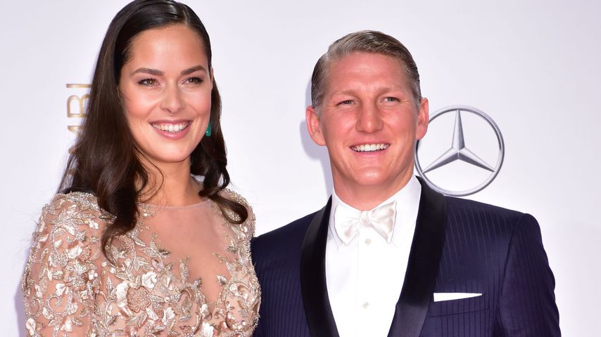 Ana Ivanovic und Bastian Schweinsteiger auf dem roten Teppich