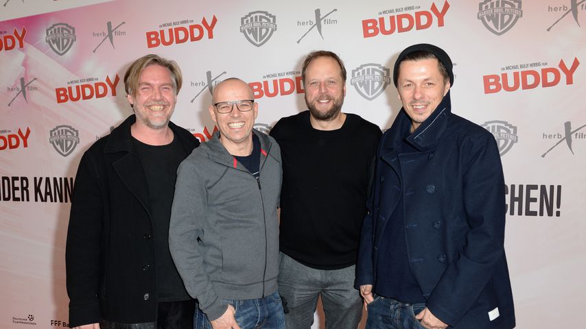 And.Ypsilon, Thomas D, Smudo und Michi Beck bei der "Buddy"-Premiere 2013