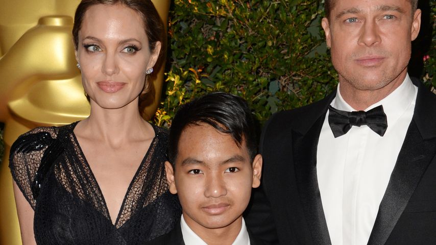Angelina Jolie und Brad Pitt mit Sohn Maddox im Jahr 2013
