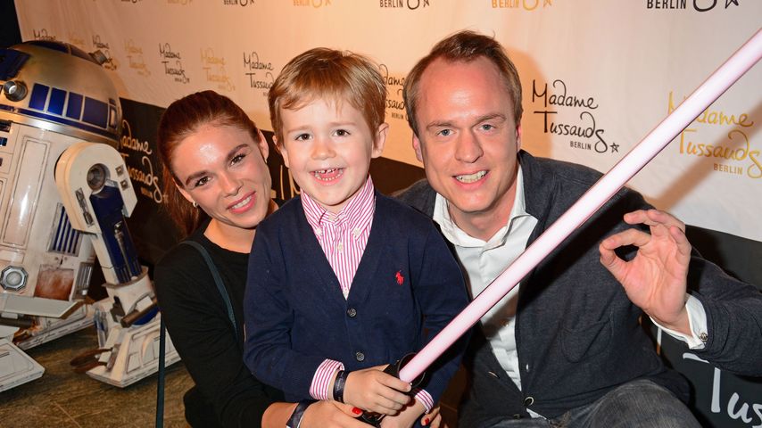 Angelina und Alexander Posth mit ihrem Sohn Leon bei der "Star Wars"-Ausstellung