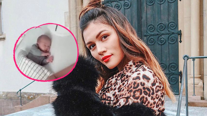 Ganz friedlich: Hier schlummert Anna Marias Baby Eliana!