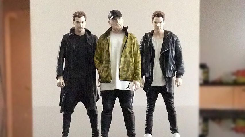 Andre Schiebler, Cengiz Dogrul und Jan Meyer alias ApeCrime als Action-Figuren