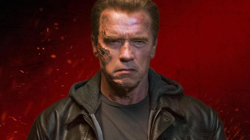 Arnold Schwarzenegger auf dem Terminator Genisys Filmposter
