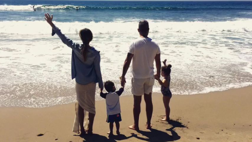 Ayda Field, Robbie Williams und die beiden Kinder Charlton und Theodora