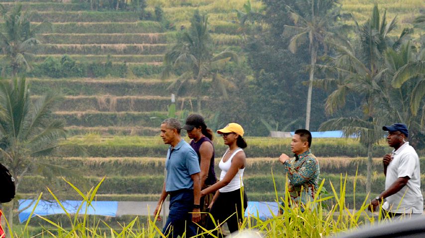 Barack Obama mit seiner Entourage auf Bali