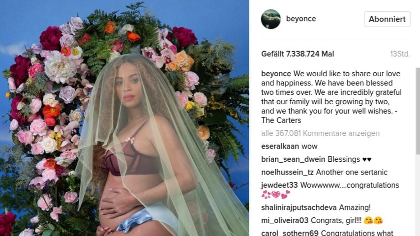 Beyoncés Instagram-Page
