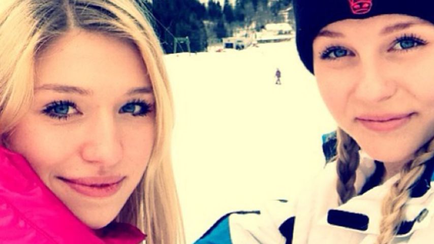 Bibi Heinicke und Dagi Bee im Skiurlaub
