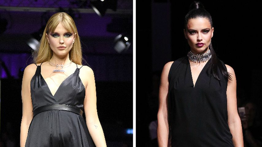 Babybauch-Walk: Bonnie Strange sticht sogar Adriana Lima aus