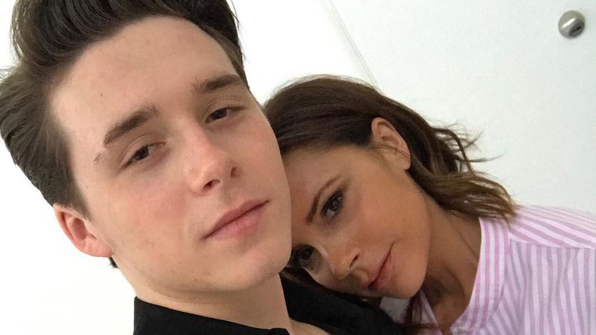 Brooklyn und Victoria Beckham