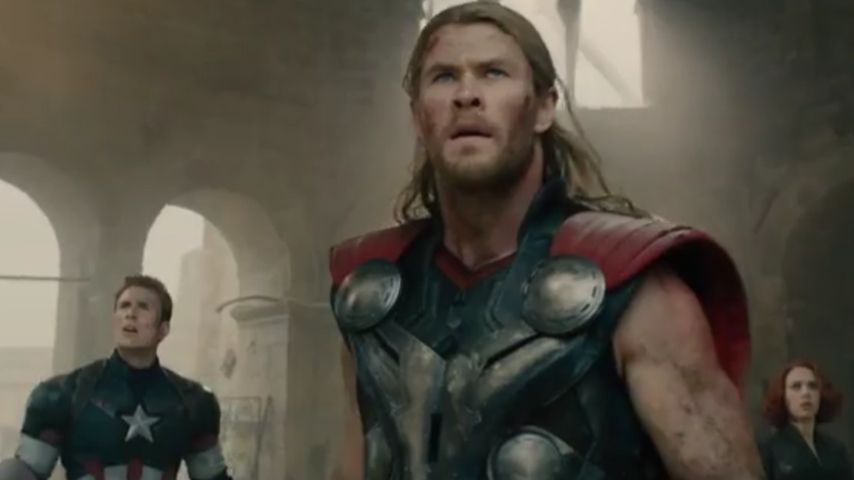 Chris Hemsworth, Chris Evans und Scarlett Johansson