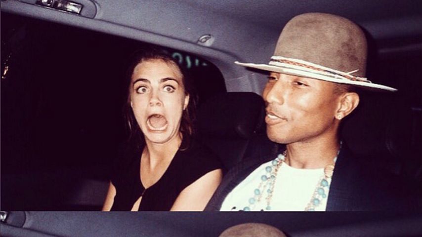 Cara Delevingne und Pharrell Williams