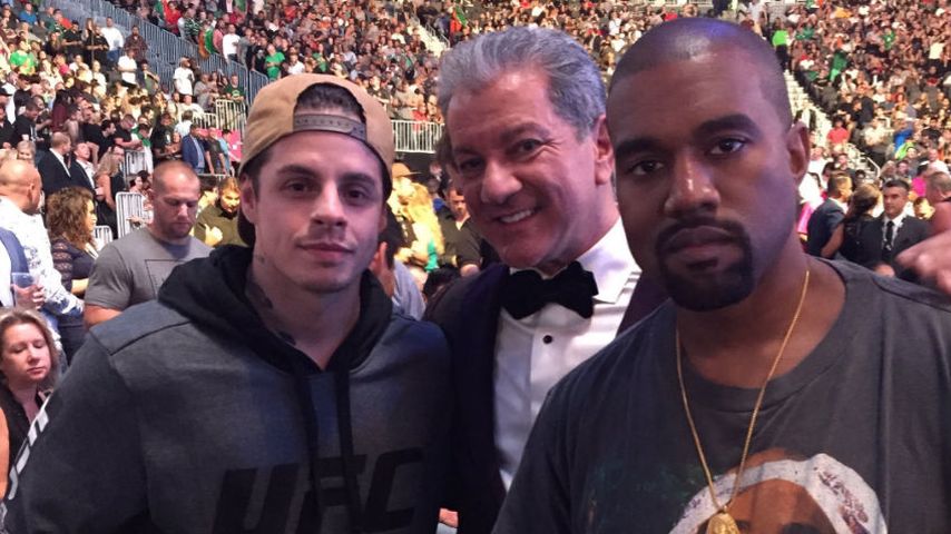 Casper Smart, Bruce Buffer und Kanye West bei der UFC 202 in Las Vegas