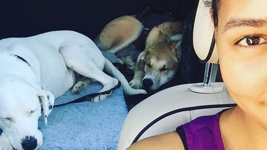 Cassandra Steen mit ihren beiden Hunden