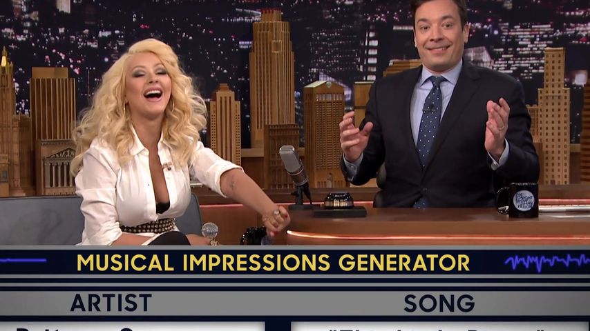 Christina Aguilera und Jimmy Fallon