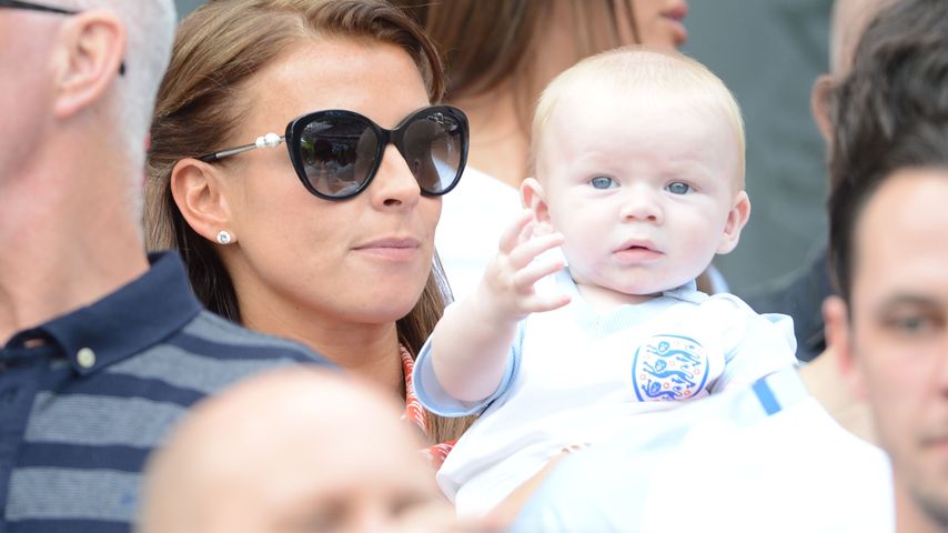 Coleen Rooney mit ihrem jüngsten Kind, Kit Rooney