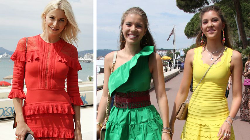 Look abgesprochen? Lena Gercke & Swarovski-Girls in Cannes