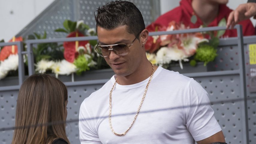 Cristiano Ronaldo als Zuschauer bei den Mutua Madrid Open Quarter Finale zwischen Rafael Nadal und J