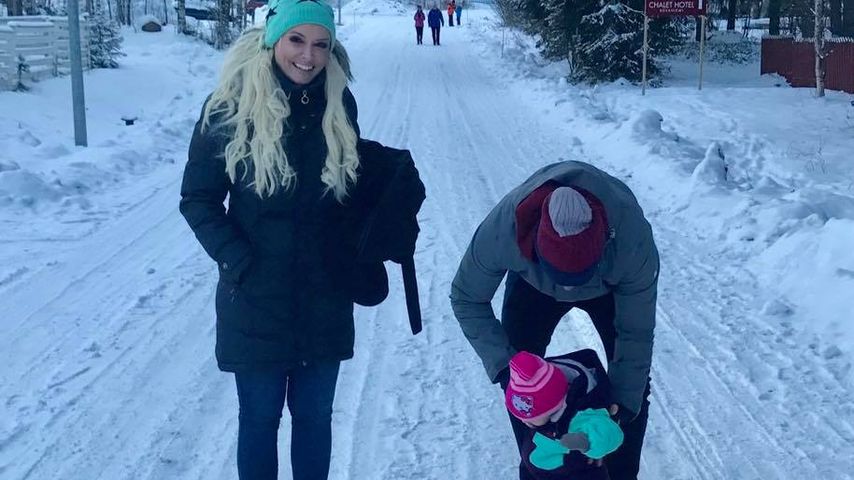 Daniela Katzenberger mit Lucas Cordalis und Sophia in Finnland