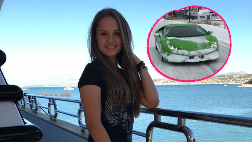 Von wegen E-Auto! Hier fährt Davina Geiss (14) Lamborghini