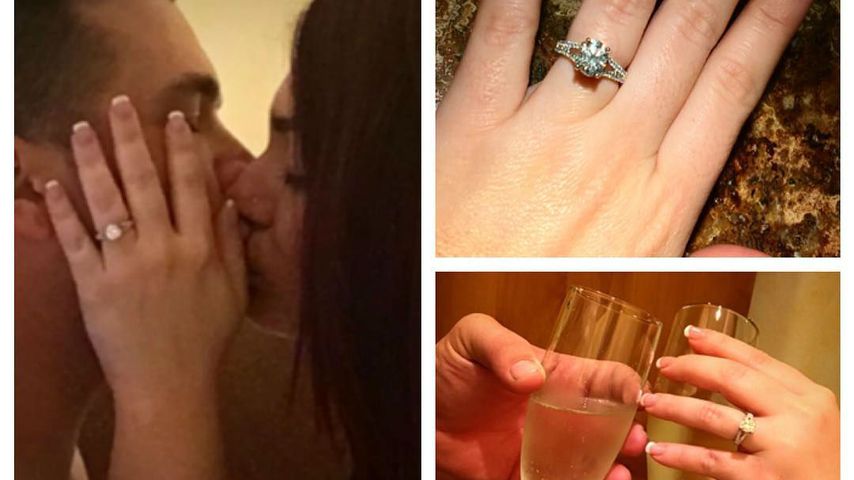 Deena Nicole Cortese und Christopher am Tag ihrer Verlobung