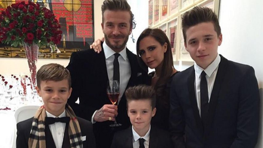 David Beckham, Victoria Beckham, Brooklyn Beckham, Romeo Beckham, Harper Seven Beckham und Cruz Beck