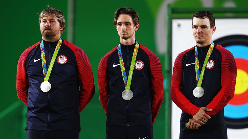 Holten in Rio Silber im Bogenschießen: Brady Ellison, Zach Garrett, Jake Kaminski (v.l.n.r.)