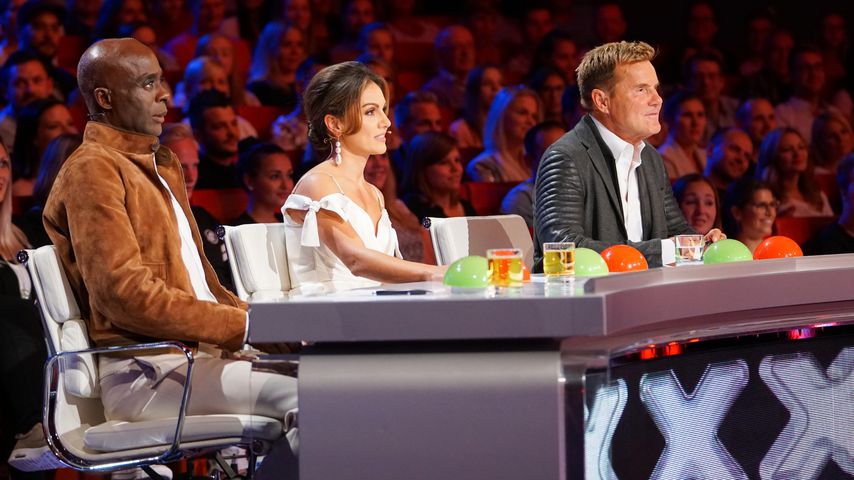 Die "Supertalent"-Jury Bruce Darnell, Nazan Eckes und Dieter Bohlen