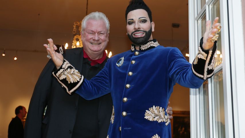 Dieter Schroth und Harald Glööckler bei den Nibelungen-Festspielen 2015