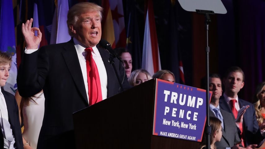 Donald Trump, US-Präsident bei seiner Siegesrede am 8. November 2016