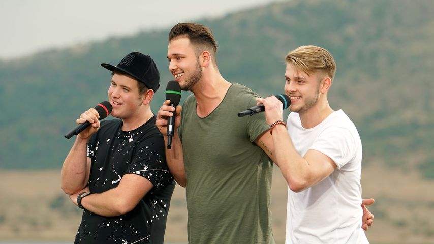 DSDS-Kandidaten Lukas Otte, Michael Rauscher und Sven Lüchtenborg