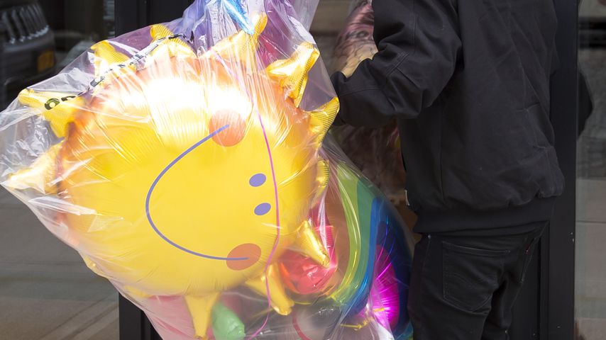 Eine Ballon-Lieferung an Gigi Hadid