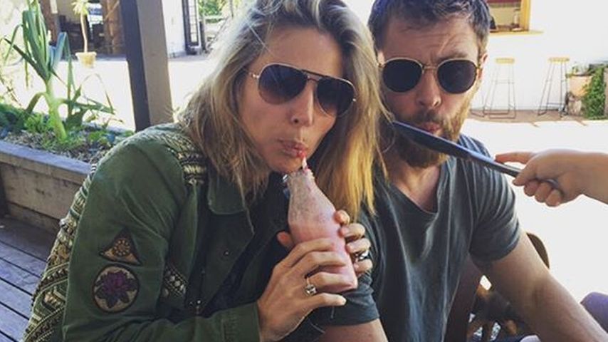 Elsa Pataky und Chris Hemsworth auf einem privaten Foto der Schauspielerin