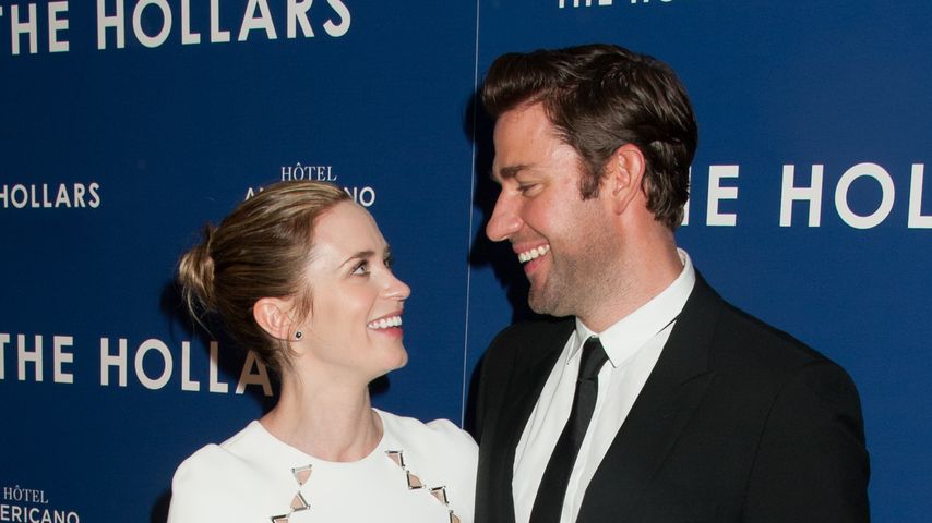 Emily Blunt mit ihrem Mann John Krasinski beim "The Hollars" Screening in New York