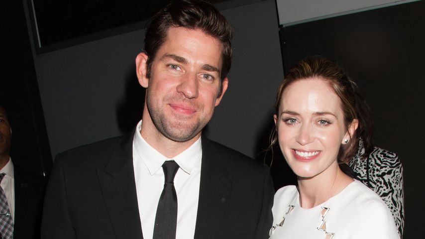 Emily Blunt mit ihrem Mann John Krasinski beim "The Hollars" Screening in New York