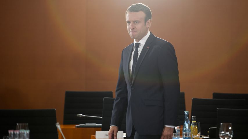 Emmanuel Macron bei einer Konferenz in Berlin