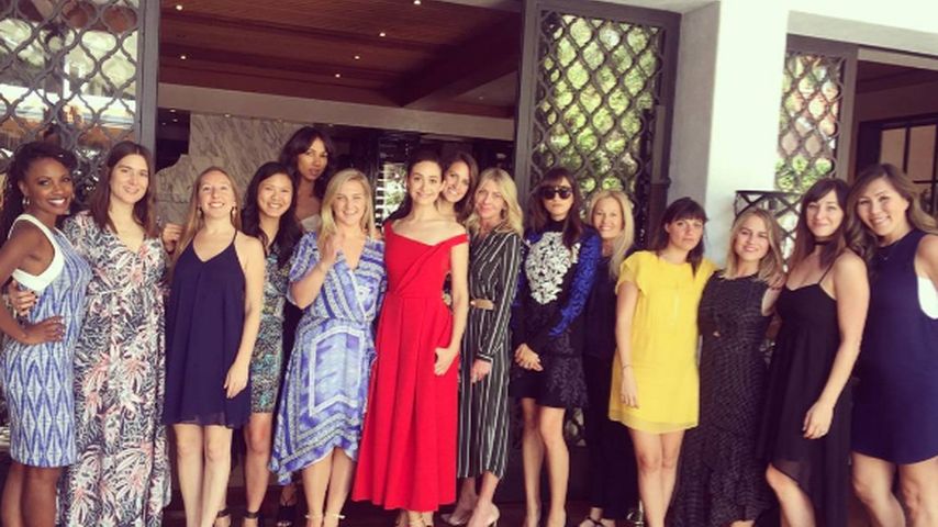 Emmy Rossum mit ihren Freundinnen beim Junggesellinnenabschied