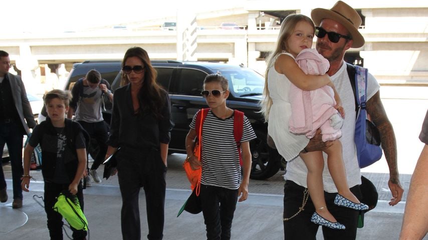 David Beckham, Victoria Beckham, Brooklyn Beckham, Romeo Beckham, Harper Seven Beckham und Cruz Beck