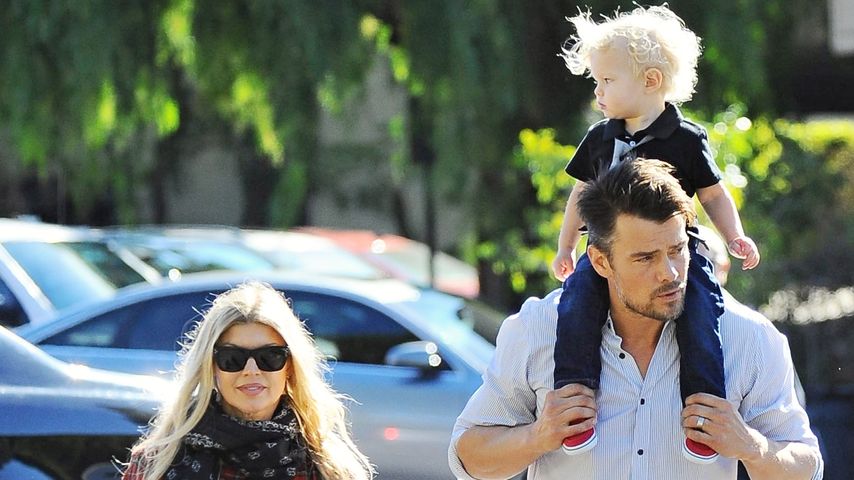 Fergie, Josh Duhamel und Axl Jack Duhamel bei einem Ausflug