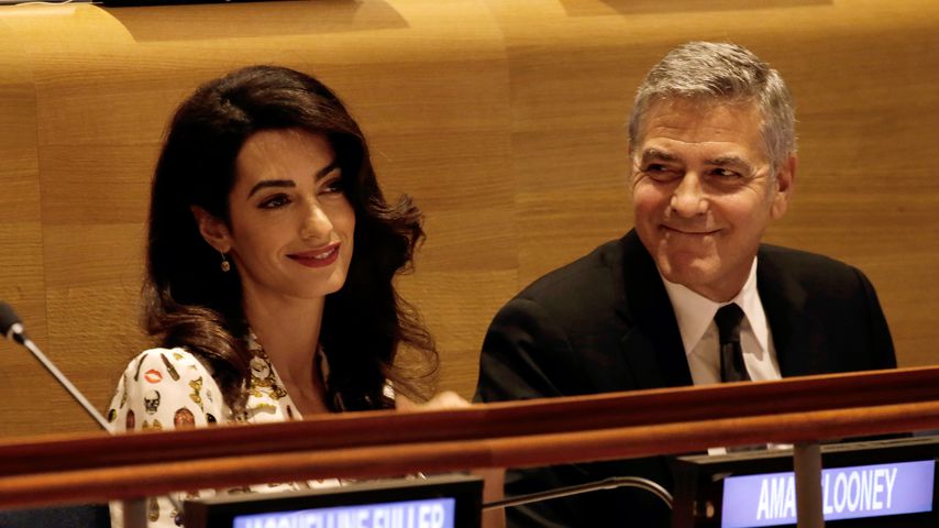 George Clooney und seine Frau Amal in New York